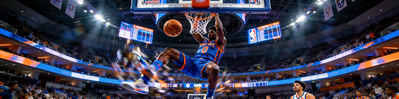 篮球直播画面 - NBA赛场球员扣篮瞬间